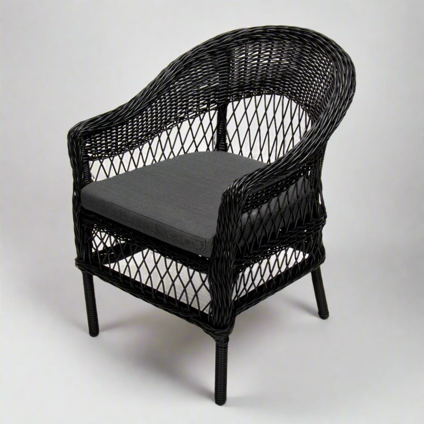 ARBUSTO 2 Seater Poly Rattan Wicker Outdoor Balcony Set Black-8