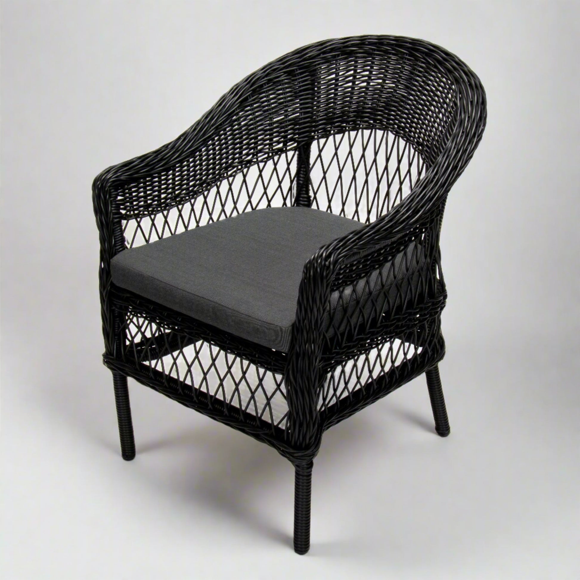 ARBUSTO 2 Seater Poly Rattan Wicker Outdoor Balcony Set Black-8