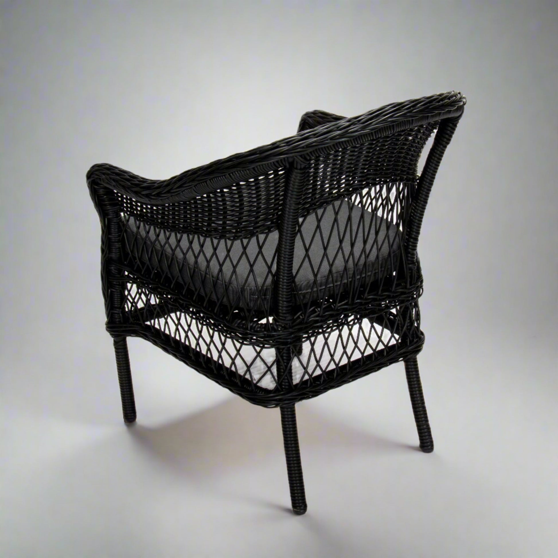 ARBUSTO 2 Seater Poly Rattan Wicker Outdoor Balcony Set Black-10