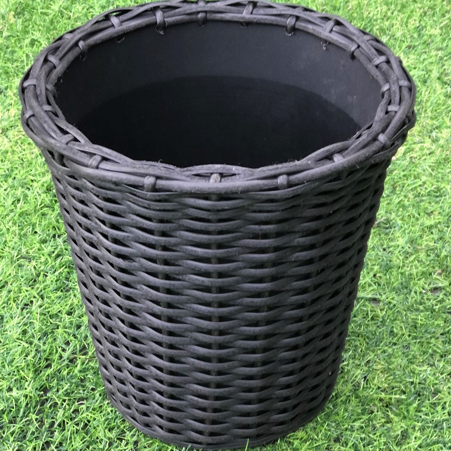 ABBEY 4 Piece Set Poly Rattan Wicker Planter Pot - Black - Direct Factory Furniture Australia