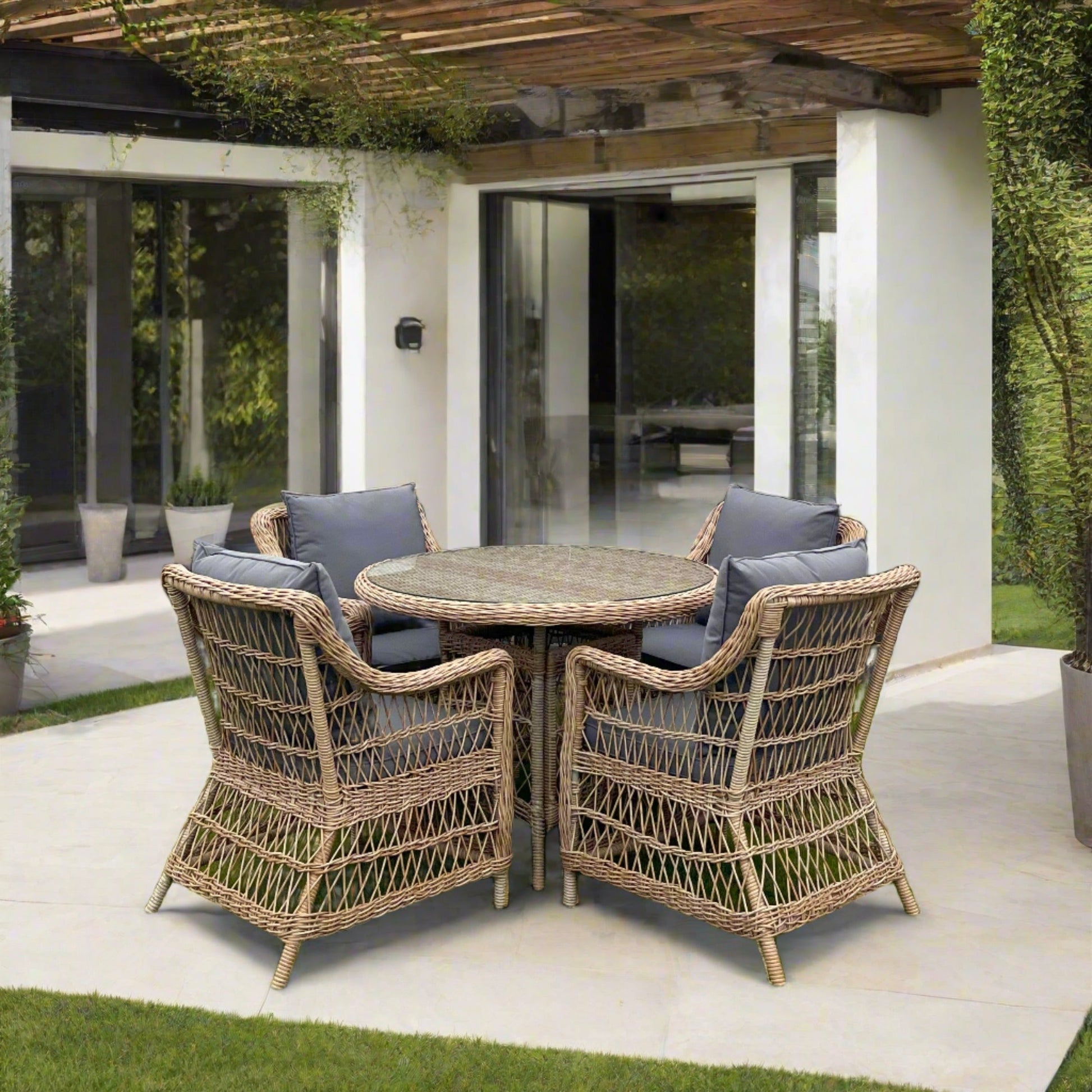 AMOIR-Outdoor-Poly-Rattan-Wicker-Dining-Set-4-Seat-Chair-Table-Natural-Brown-13