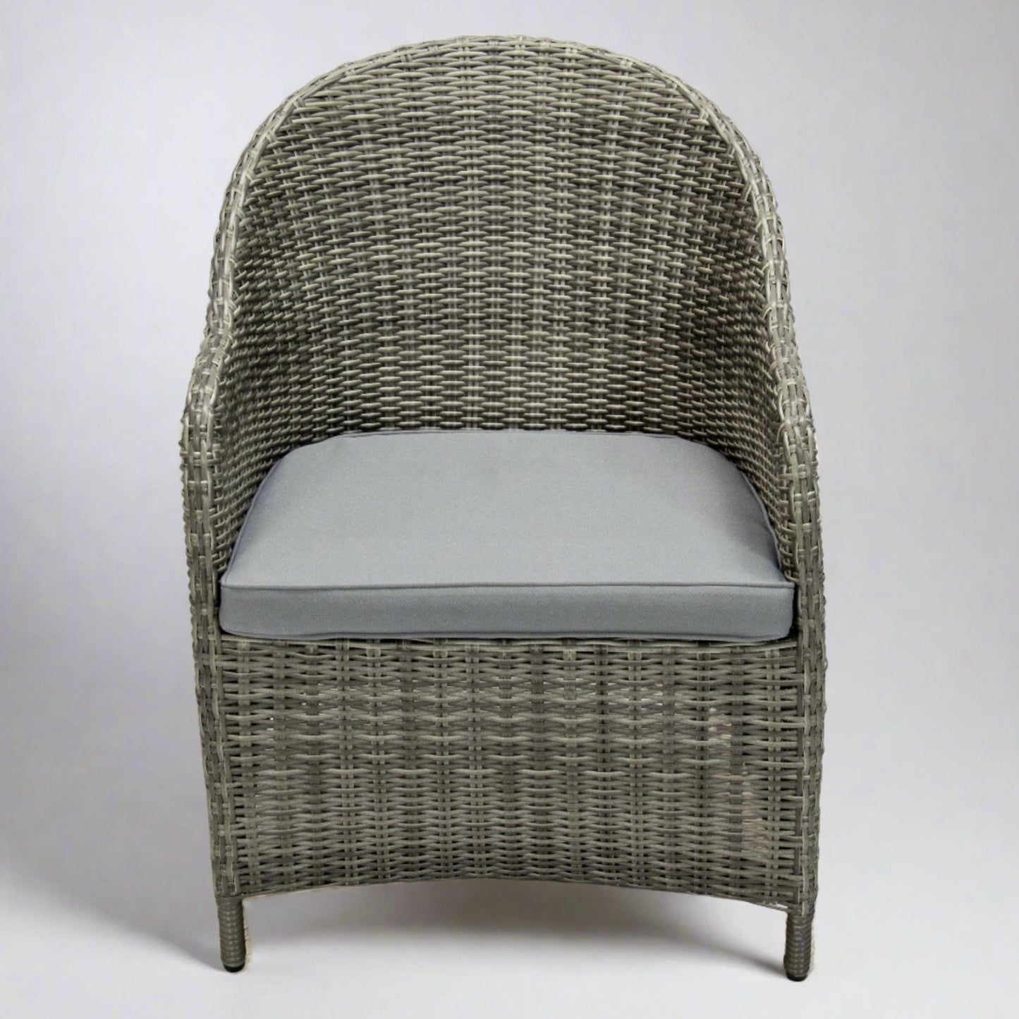 SORENTO | Poly Rattan Wicker Outdoor Dining Chair | Grey | Extra Wide