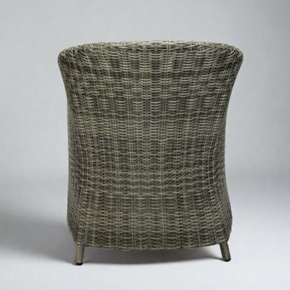 SORENTO | Poly Rattan Wicker Outdoor Dining Chair | Grey | Extra Wide