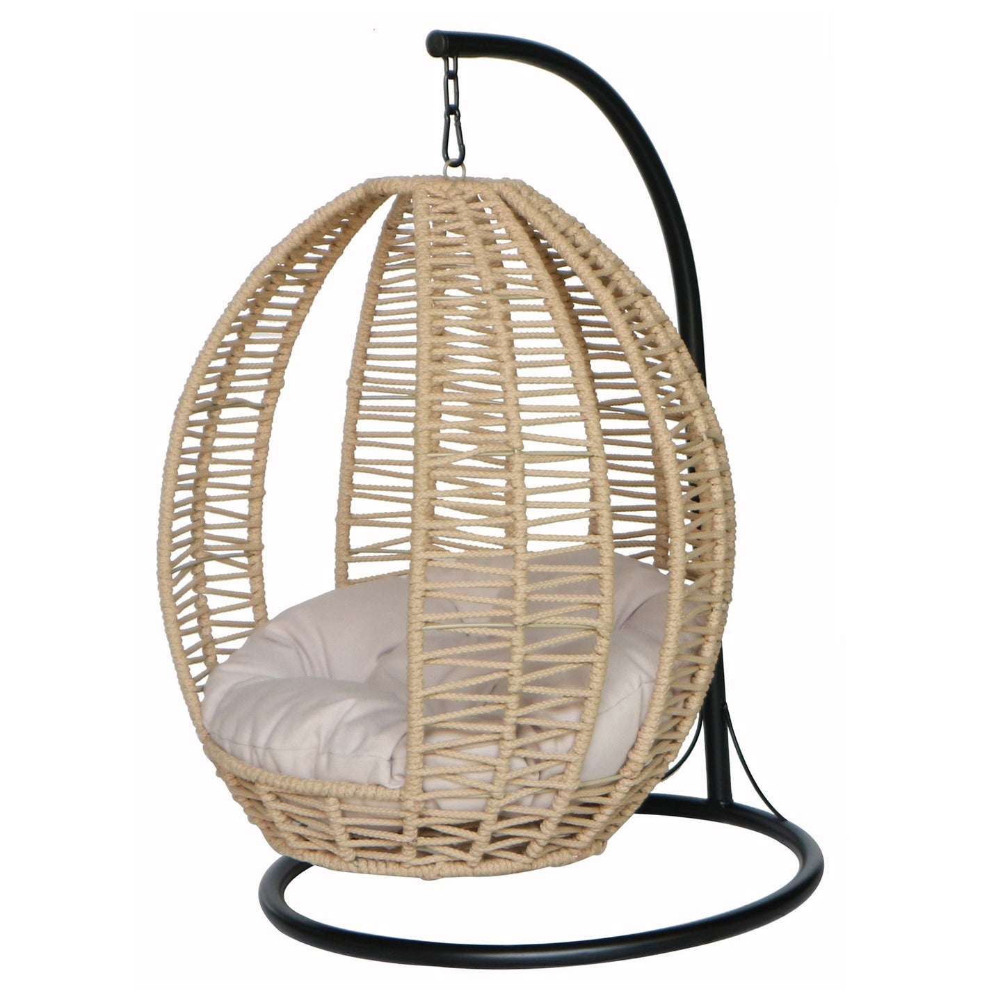 Outdoor wicker rope pet egg chair swing cat dog