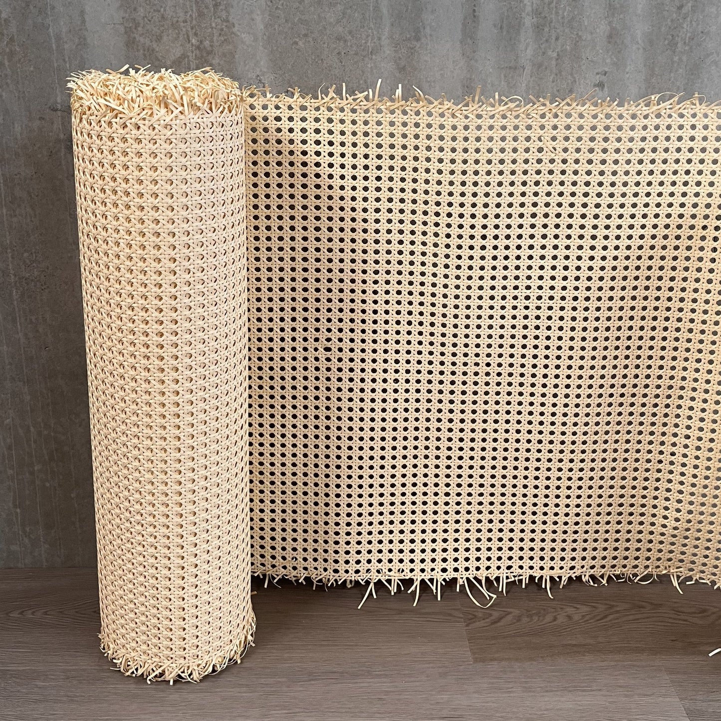 Plastic-Synthetic-Faux-PE-Rattan-Cane-Webbing-Mesh-Roll-Panel-Furniture-Chair-Repair-Open-Weave-Circle-Hexagonal-Melbourne-Australia-Light-Yellow-1