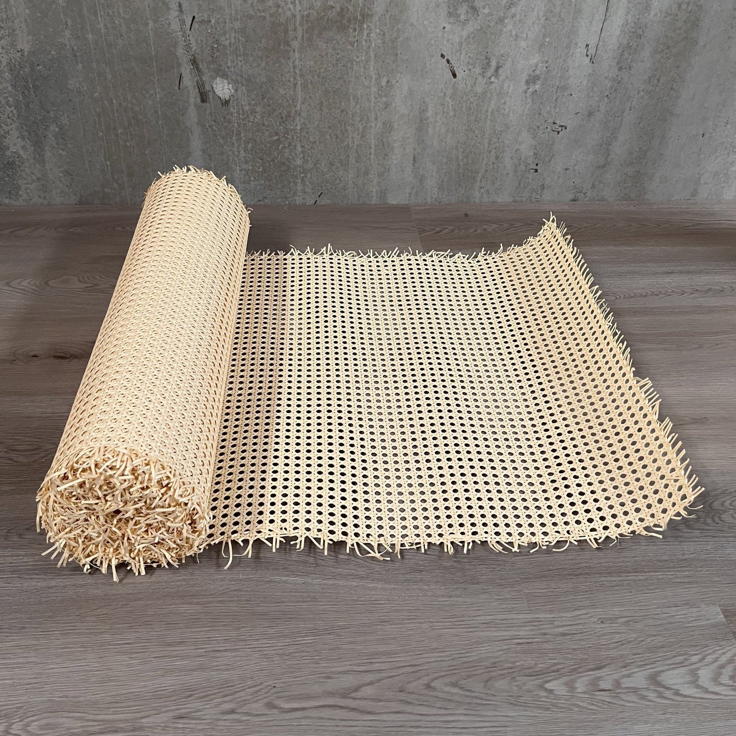 Plastic-Synthetic-Faux-PE-Rattan-Cane-Webbing-Mesh-Roll-Panel-Furniture-Chair-Repair-Open-Weave-Circle-Hexagonal-Melbourne-Australia-Light-Yellow-1