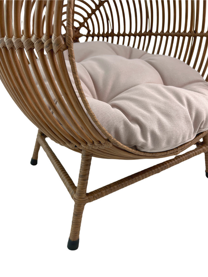 CLEO Pet Wicker Basket Bed - Light Brown