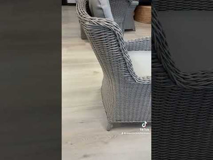 ADDA | Poly Rattan Wicker Outdoor Dining Chair | Grey