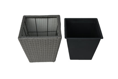 SERENO Poly Rattan Wicker Large Planter Pot - Grey - Direct Factory Furniture Australia